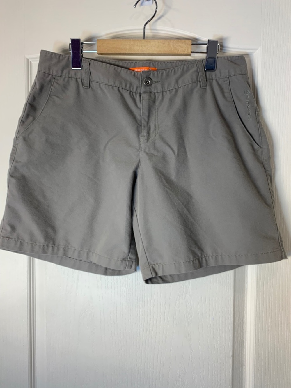 MERRELL Outdoor Travel Shorts Sage Khaki Lightweight Hiking Women 12